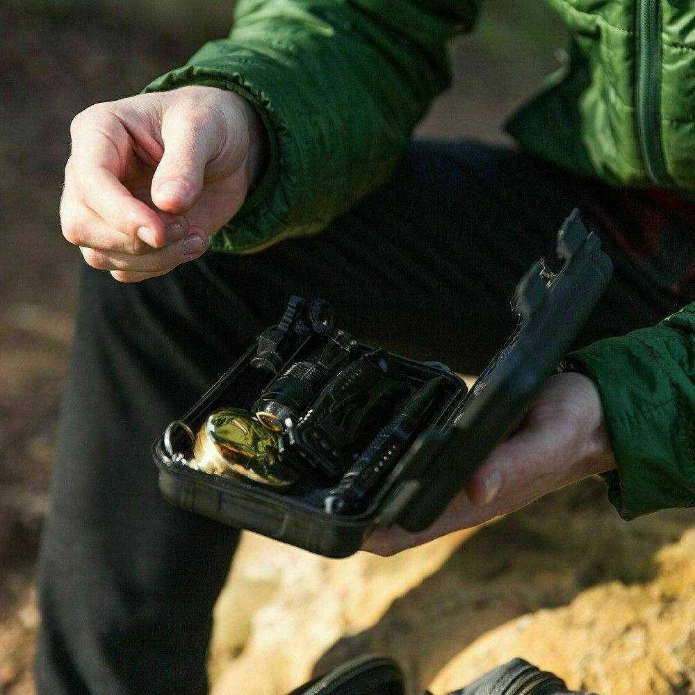 13-In-1 Outdoor Survival Kit in Tactical Gear Case Box